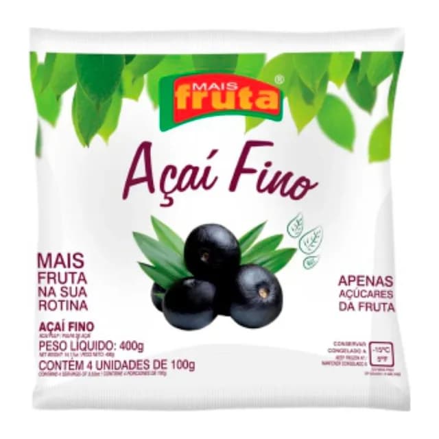 Polpa Congelada MAIS FRUTA Açai Fino 5x400g