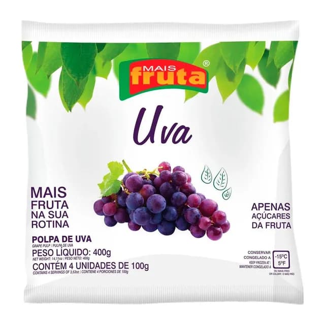 Polpa Congelada MAIS FRUTA Uva 5x400g